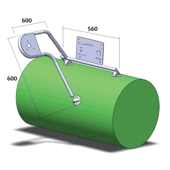 Стойка рулевая с креплением на баллон надувной лодки 25мм в Иваново