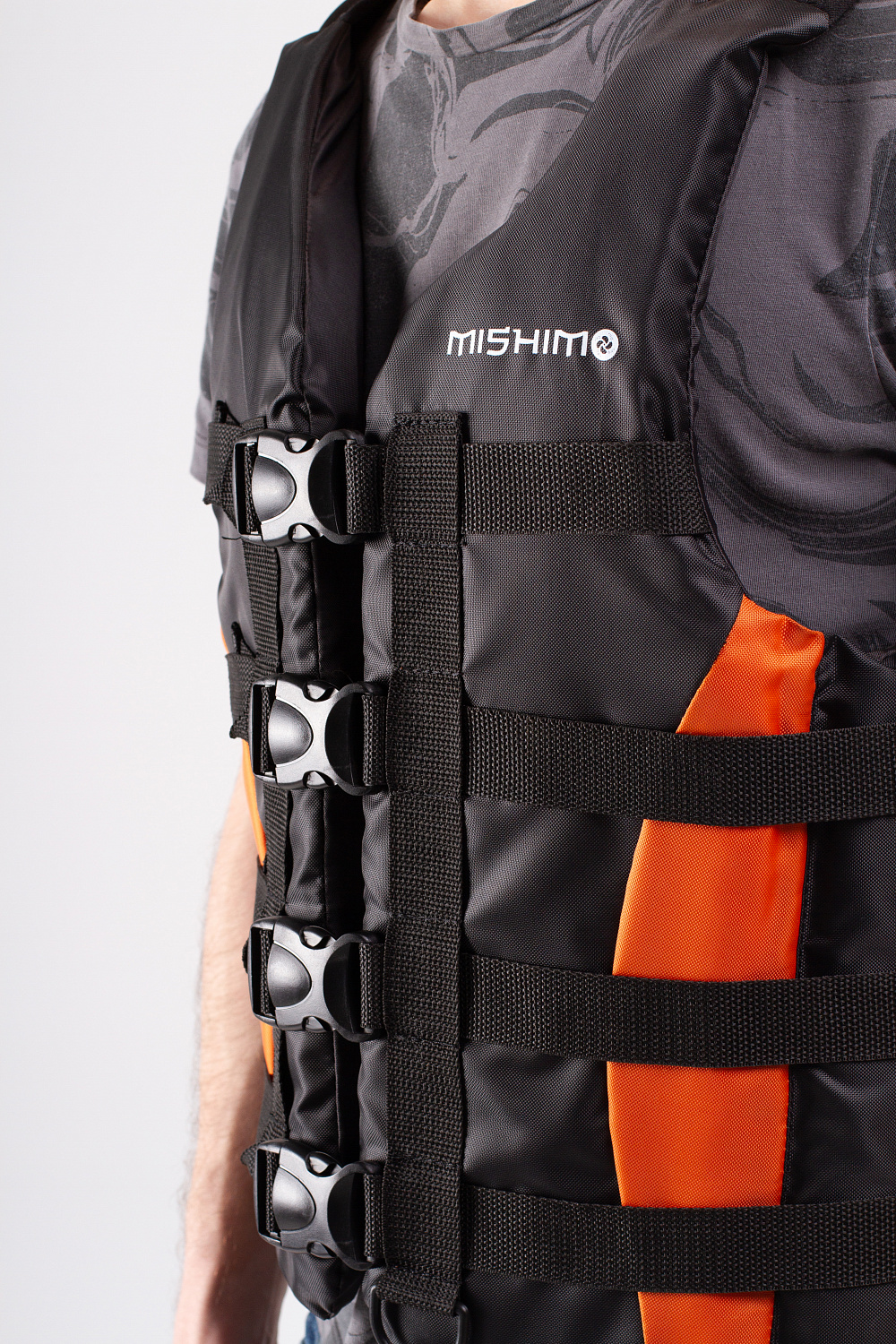 Жилет спасательный MISHIMO PRO Премиум качества Черно-оранжевый в Иваново