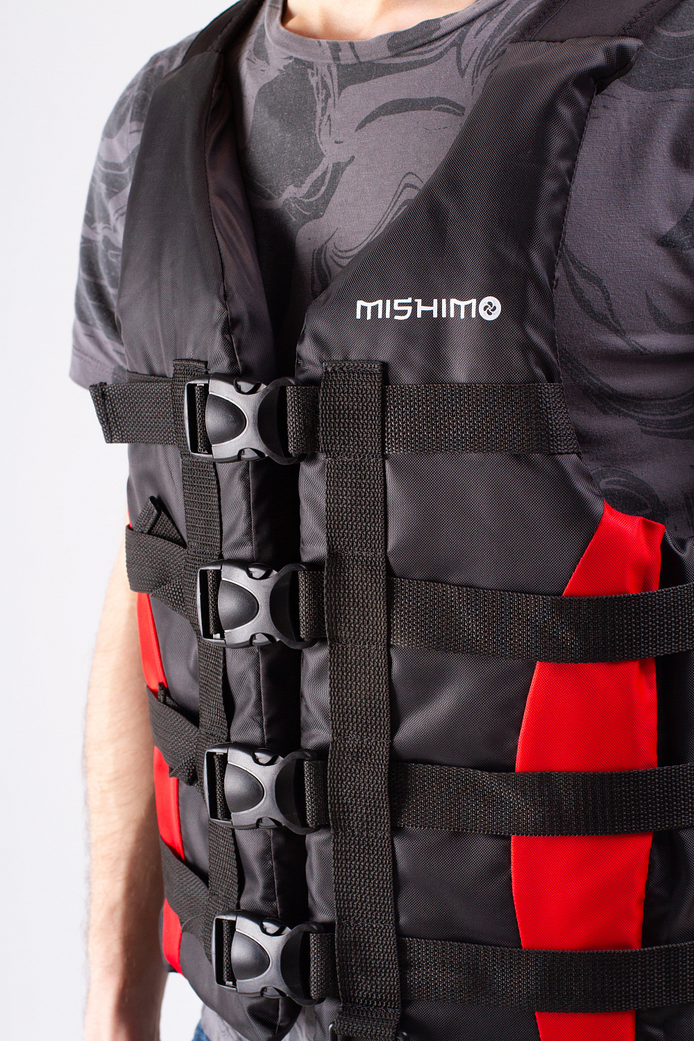 Жилет спасательный MISHIMO PRO Премиум качества Черно-красный в Иваново